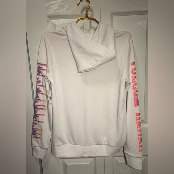NWT Volcom Surf Fleece Hoodie Fill Zip Hawaii SMALL White Stone Love - Picture 6 of 10